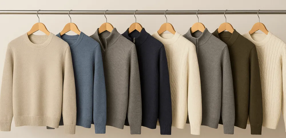 Top 10 Men’s Sweater Styles by a Leading Sweater Manufacturer