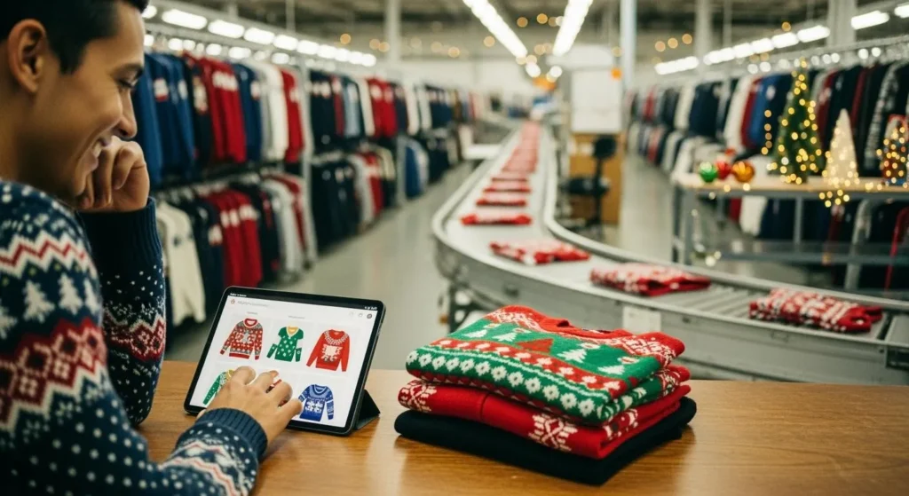 Christmas sweater factory fun fast and festive ordering